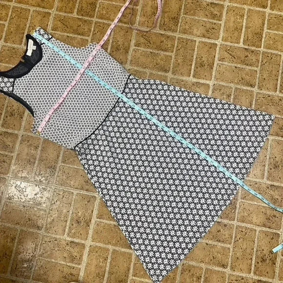 Ann Taylor LOFT Black and White Fit and Flare Dress - Picture 15 of 15